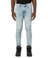 Hudson Men&#39;s Zack Skinny Fit Moto Biker Jeans In Mineral Blue-30/32 - €70,68 EUR