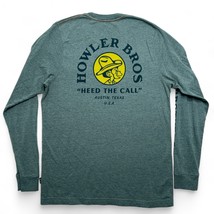 Howler Bros Mens Medium T-shirt Grey Long Sleeve Print Double Sided Logo... - £14.90 GBP