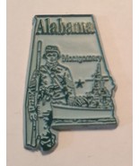 Alabama die cut rubber fridge magnet blue military Navy star - $12.59 CAD