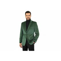 Mens BASSIRI Velvet Sports Coat Grammy Award, LEONARDI J1042 Hunter Green image 5