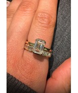 14K Yellow Gold Emerald Cut Lab Grown Diamond Bezel Engagement Ring 2.00ctw - $13,735.29 CAD