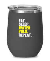 Wine Tumbler Stainless Steel Insulated  Funny Eat Sleep Water Polo Repeat  - £19.87 GBP