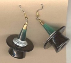 Funky Champagne Bottle Top Hat EARRINGS-Wedding Charm New Years Costume Jewelry - £4.70 GBP