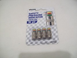 Pack of 4 Victor V703 Automotive Safety Pressure Indicator Tire Valve Ca... - $368.88 MXN