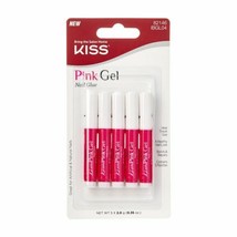 KISS PINK GEL NAIL GLUE 5 PACKS (5 x 0.35OZ) IBGL04 - £3.51 GBP