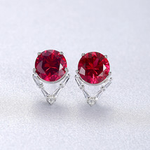 Semi-Precious Stones Earrings S925 Silver Earrings Simple Cold Style Stud Earrin - £22.38 GBP