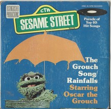 Sesame Street – Oscar The Grouch – Vinyl Record – Grouch Song - Rainfalls -1976 - £3.84 GBP