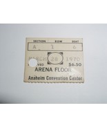 Johnny Carson Concert Ticket Stub Vintage 1970 Anaheim Convention Center - $82.30 CAD