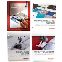 Janome Sewing Machine Presser Foot Workbook with Free Motion Presser Foo... - $240.99