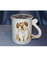 Dog Mug with Cover Coaster &quot;Be Happy&quot;. - £12.59 GBP