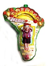 Florida State Shaped Mercury Glass Ornament 6 inches - £15.82 GBP