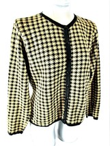 Talbots womens Small petite L/S gold black WOOL blend button down jacket (W)pm - £8.55 GBP