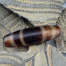 Vintage ALT Himalaya Indo Tibet rare 4 Stripes Eye Dzi Achat Amulett Bead - €95,68 EUR