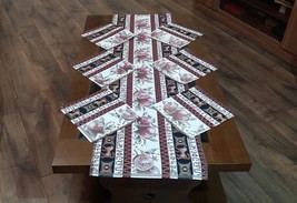 Table Cloth Runner, Armenian Design, Pomegranate and Alphabet Table Runner - $33.00