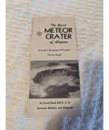 Great Meteor Crater Arizona Winslow Flagstaff Vintage Travel Brochure Fa... - $75.07 MXN