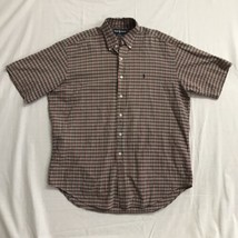 Polo Ralph Lauren Blake Men&#39;s Seersucker Button Front Shirt Size L Plaid - $23.03