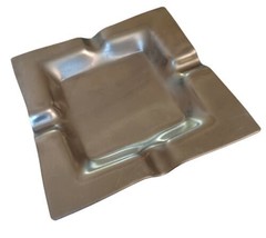 Vtg MCM Cast Metal Ashtray Simple Square 5 1/4&quot; x - £6.46 GBP