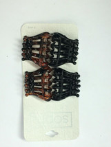 4 PACK - SOPHI HAIR CLIPS -BLACK/BROWN HAIR CLIPS - FREE SHIPPING - $6.23