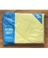 NOS Vintage 70&#39;s Grant’s Twin Size Fitted Bed Sheet No Iron Muslin Yello... - $402.59 MXN