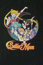 Sailor Moon Black Cotton Graphic Print Crew Neck T-Shirt Size L - $16.65
