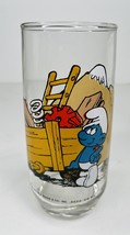 Smurf Glass Carpenter Smurf Peyo 1982 - $9.66
