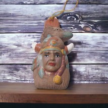 Vintage Ornament Southwestern Native American Hand Painted Plaster Tree (A) - £11.03 GBP