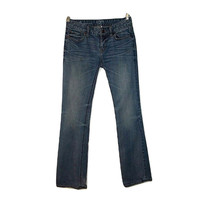 Ann Taylor Jeans Boot Cut Women&#39;s Size 0 Blue Denim Cotton Spandex Zipper Fly - £7.65 GBP