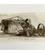 1916 New British Armored Tank Military WW1 Photo Print Antique Ephemera ... - $34.17 CAD