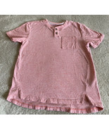 Cat &amp; Jack Boys Light Red Front Pocket Buttons Short Sleeve Shirt 8-10 - $8.06 CAD