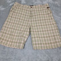 Phat Classics Phat Farm Men&#39;s Sz 42 Multicolored Plaid With Logo Chino Shorts - £8.26 GBP