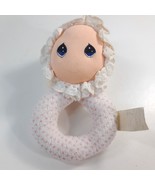 Vintage Dakin Avon Precious Moments Baby Toy Rattle plush pink dot girl ... - $460.71 MXN