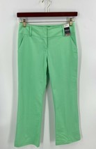 New York &amp; Co Tribeca Trouser Pants Sz 6 P Mint Green Flare Leg City Stretch NEW - £23.25 GBP