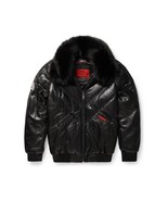 Original Goose Country Men&#39;s V-BOMBER FOX FUR leather Jacket - $491.14 CAD