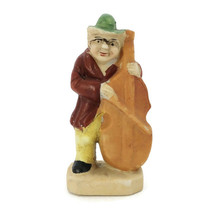 Hand Painted Figurine Cello Player Vintage Made in Japan  - $11.87