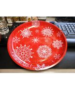 Greenbrier &quot;Snowflakes Christmas Tin Dish 10&quot; NEW - $182.83 MXN
