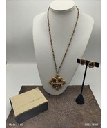 Vintage Sarah Coventry Maltese style Cross Rhinestone Pendant Necklace &amp;... - £37.84 GBP