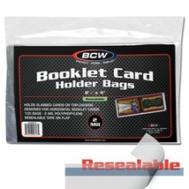 5 packs of 100 (500) BCW Resealable Bags for Booklet Card in Holder - £26.59 GBP