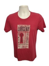 Larceny Kentucy Straight Bourbon Whiskey 92 Proof Adult Small Red TShirt - £15.27 GBP