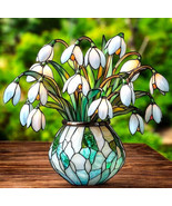 &quot;Acrylic Stained Glass Snowdrop Bouquet - 10in Floral Window Suncatcher ... - €22,93 EUR