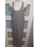 WEST LOOP Black/Off White Striped Maxi Dress Size XL Women&#39;s NEW - $20.47