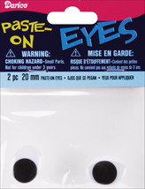 Paste On Oval Wiggle Eyes Black 20mm - £10.91 GBP