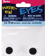 Paste On Oval Wiggle Eyes Black 20mm - $19.28 CAD