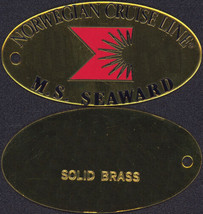 Large Solid Brass Key Fob from the M. S. Seaward Ship of the Norwegian Cruise... - £4.71 GBP