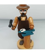 Vintage Wooden Carpenter Smoker Raucher 16 cm - $34.50