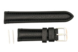 Luminox-Modern Mariner 6251/6501 24mm-Black-Leather Watch Band Strap Red... - $91.95