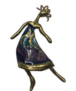 metal artwork Lady Brooch  - $33.00 CAD
