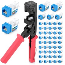 Bundle  2 Items: 45Term - Speed Termination Tool With 20 Pack Of Blue Rj45 Cat6  - £178.55 GBP