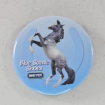 Breyer Horse Blue Suede Shoes Silver Button Pin - $19.99