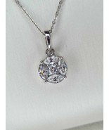 Moissanite Necklace 925 Sterling Silver Minimalist Necklace Charm DZ1. - $246.18 CAD