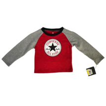 Converse Baby Boys Ringer T-Shirt Multicolor Colorblock Long Sleeve Crew 18M - $24.69